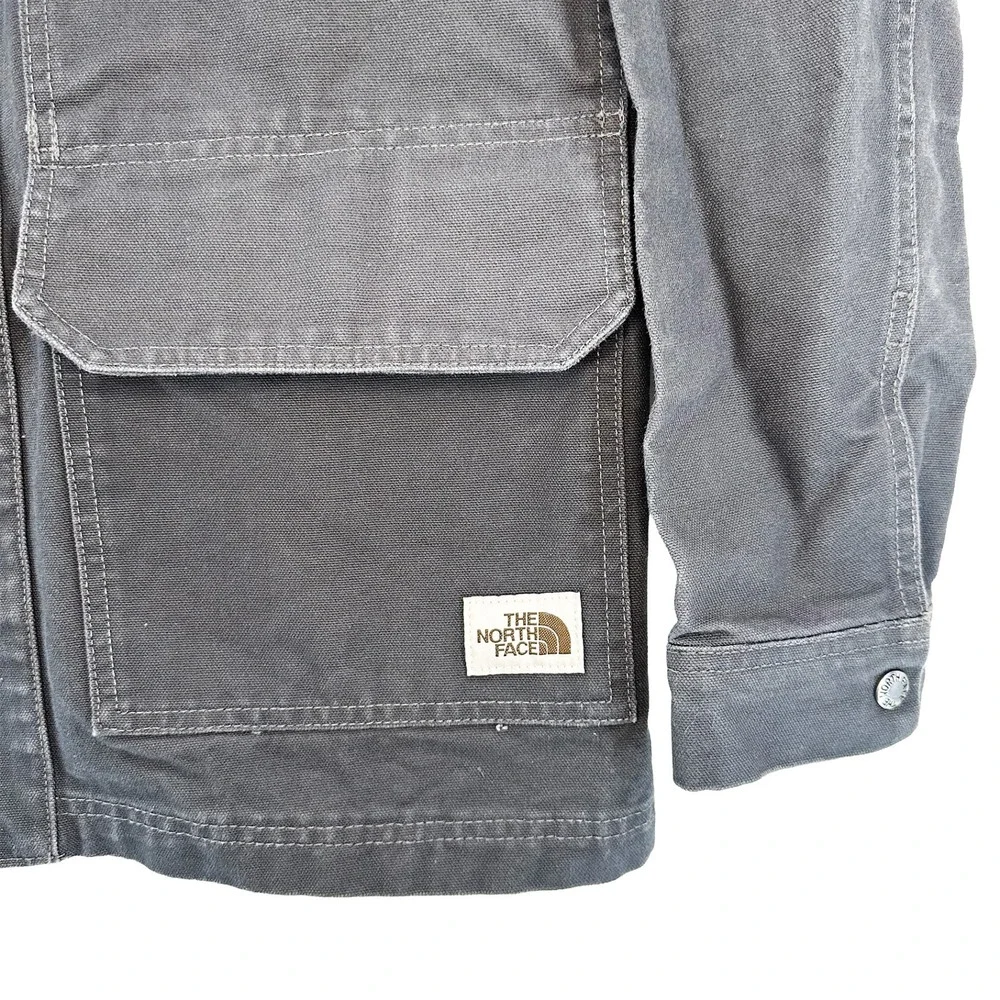 THE NORTH FACE Men's Waxed Canvas Chore Coat •‎ Medium • gray • workwear utility